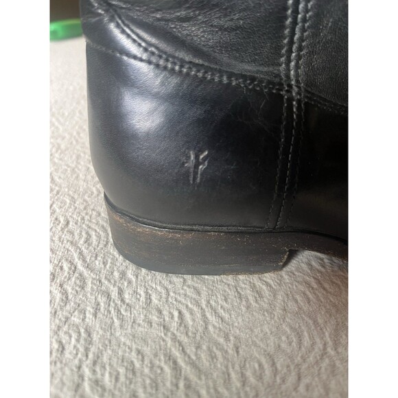 Women’s Frye Melissa Button Short Leather Ankle Booties size 6 Black - Picture 6 of 15